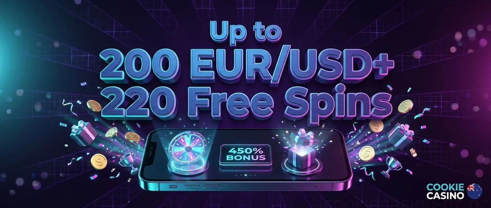 Up to 200 EUR/USD+ 220 Free Spins